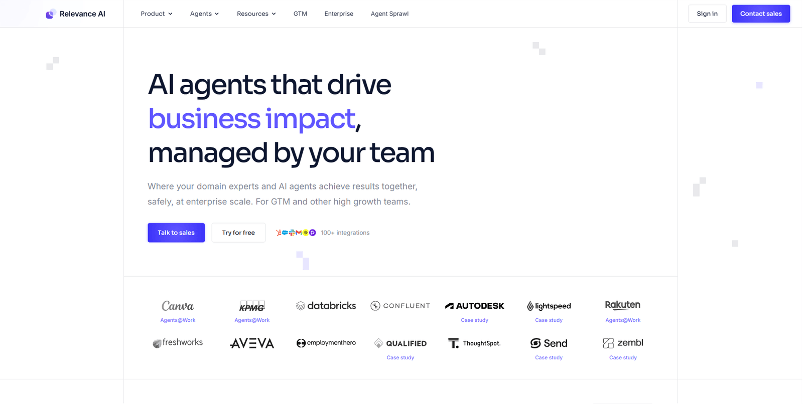 Relevance AI agent builder